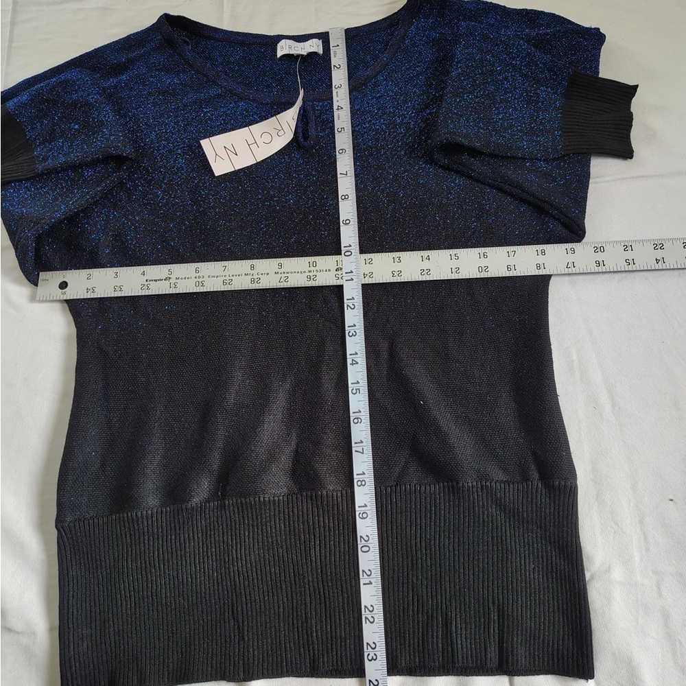 Chic Gradient Blue Women's Blouse - Picture 5 of 6